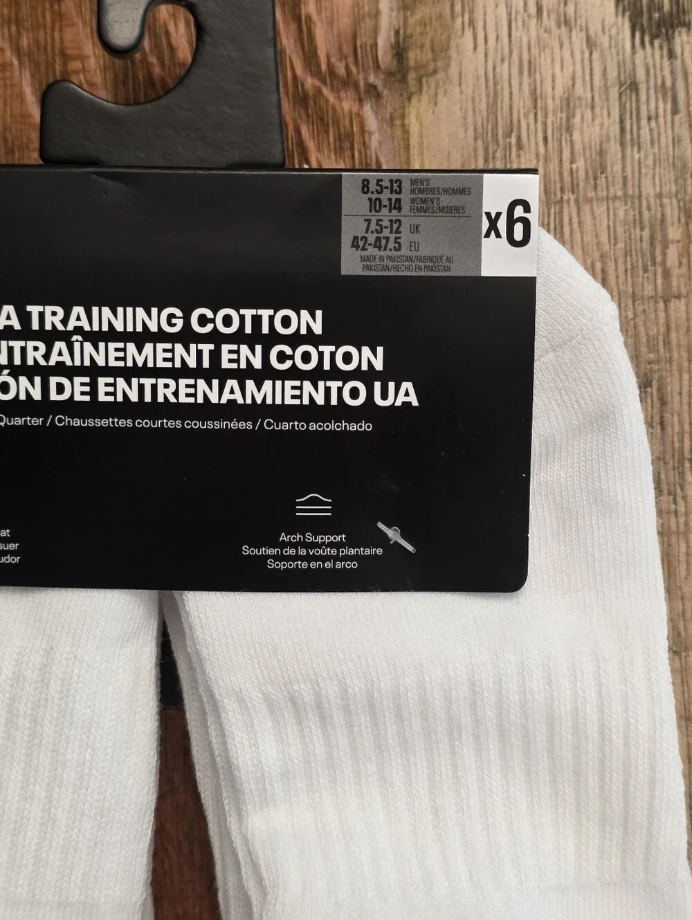 Unisex Under Armour Quarter Socks 6-Pack